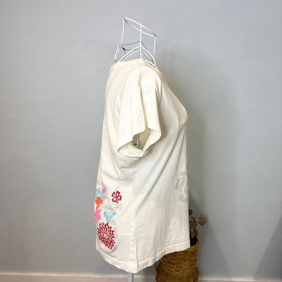 Cute vintage y2k Roxy floral logo t-shirt - Picture 5 of 8